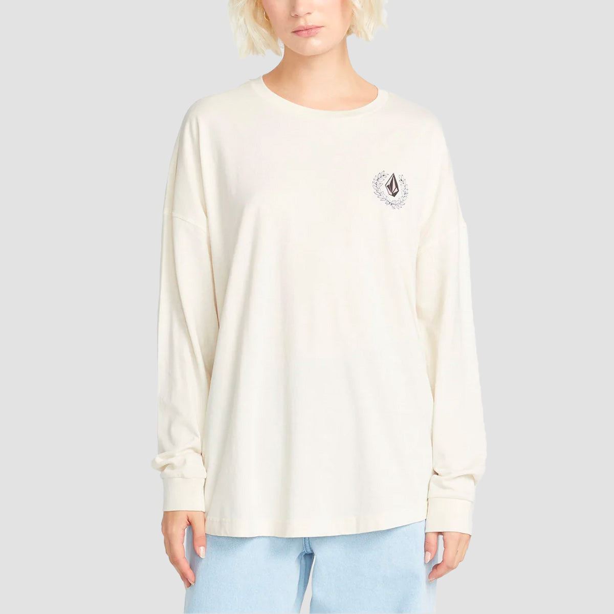 Volcom Werkin Doubles Longsleeve T-Shirt Cloud - Womens