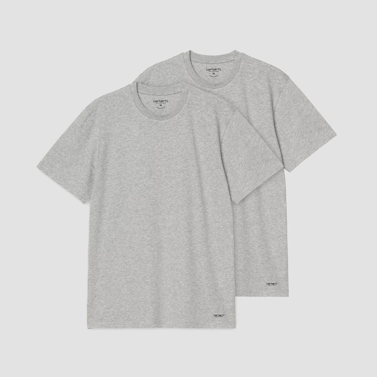 Carhartt WIP Standard Crew Neck T-Shirt 2 Pack Grey Heather/Grey Heather