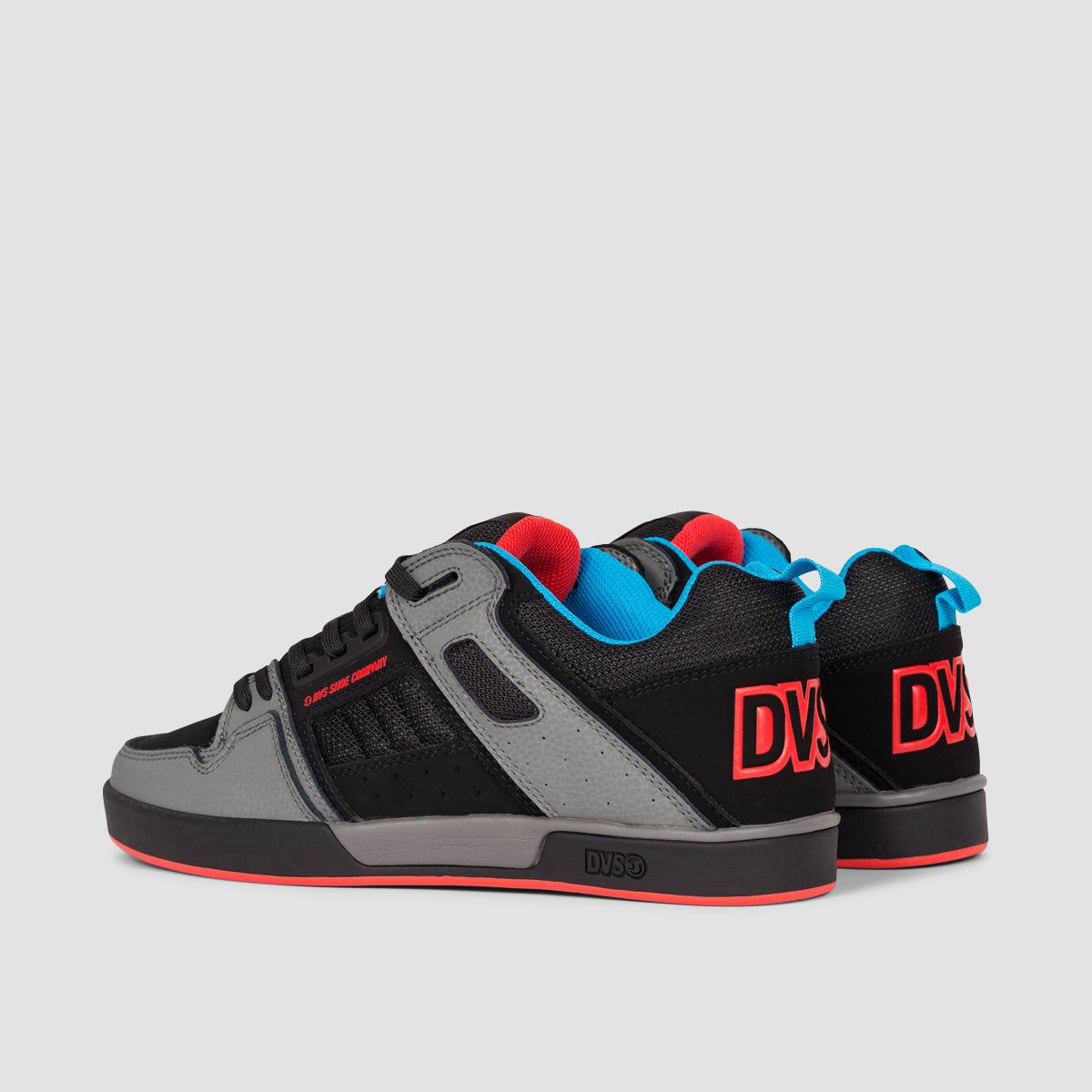 DVS Comanche 2.0+ Shoes - Charcoal/Black/Fiery Red/Blue Nubuck