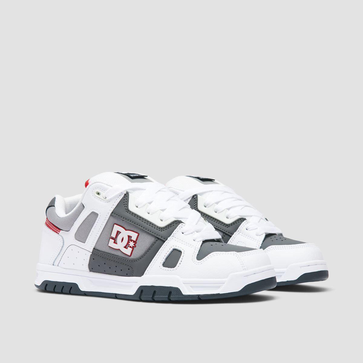 DC Stag Shoes - White/Grey/Grey