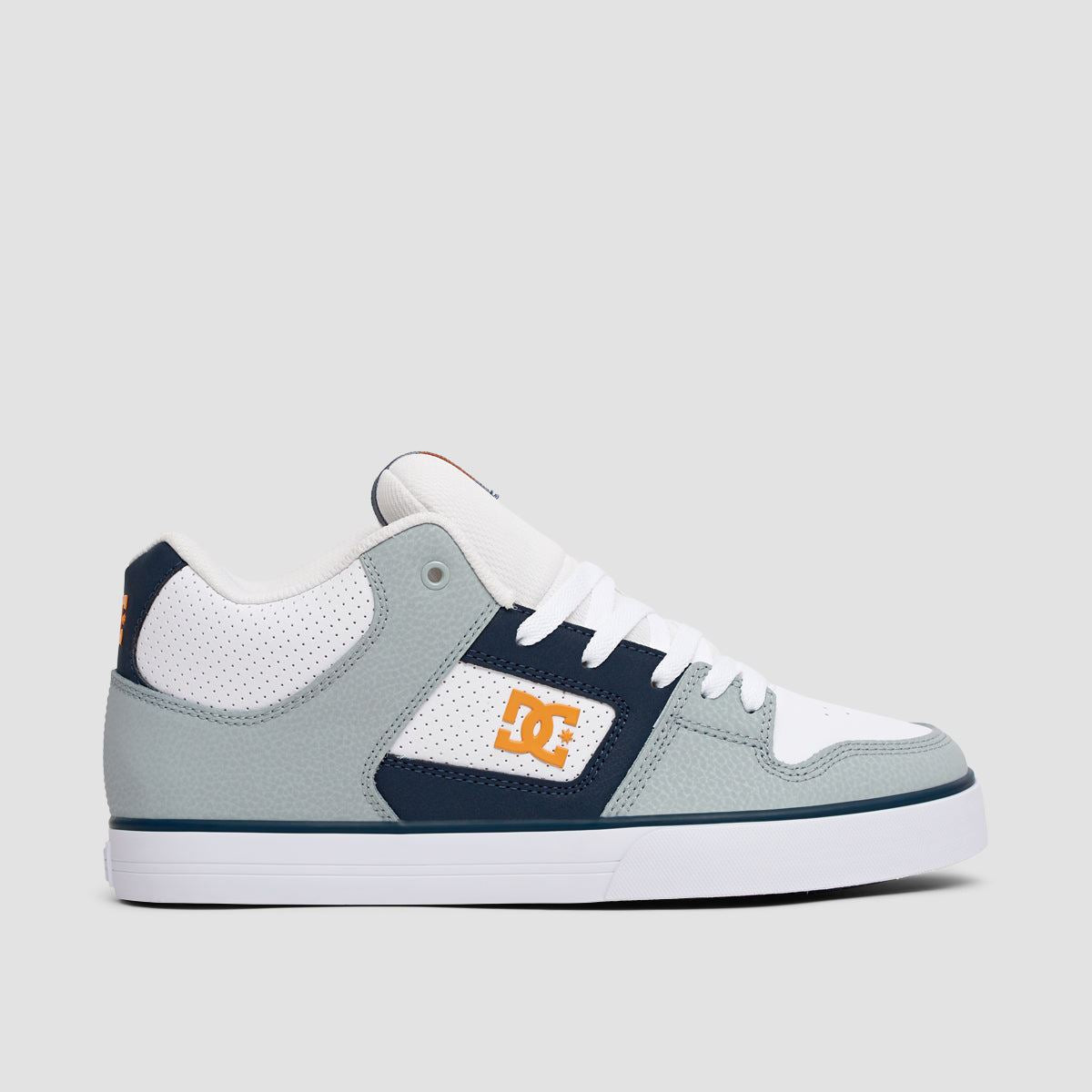 DC Pure Mid Shoes - White/Grey/Orange