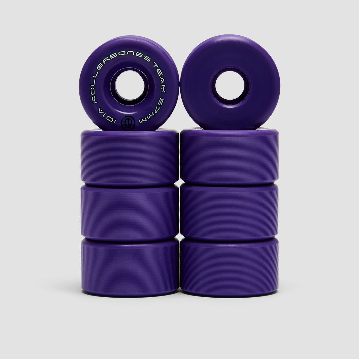 Rollerbones Team Logo 101a Quad Wheels x8 Purple 57mm