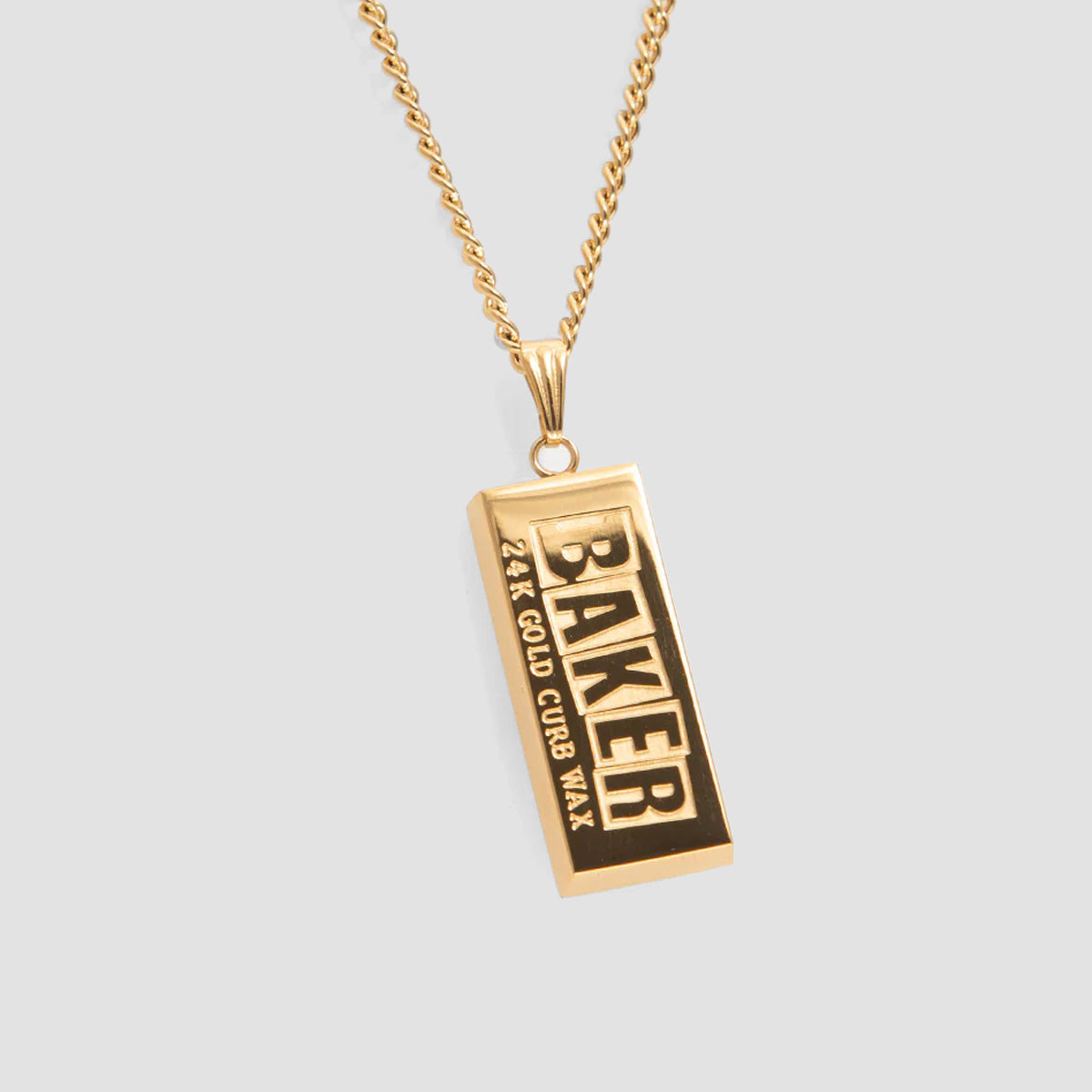 Baker Curb Wax Necklace Gold Plated