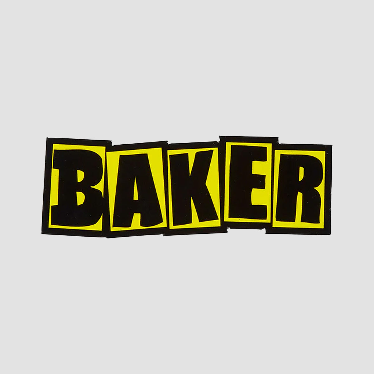 Baker Logo Sticker Black/Yellow 130x45mm