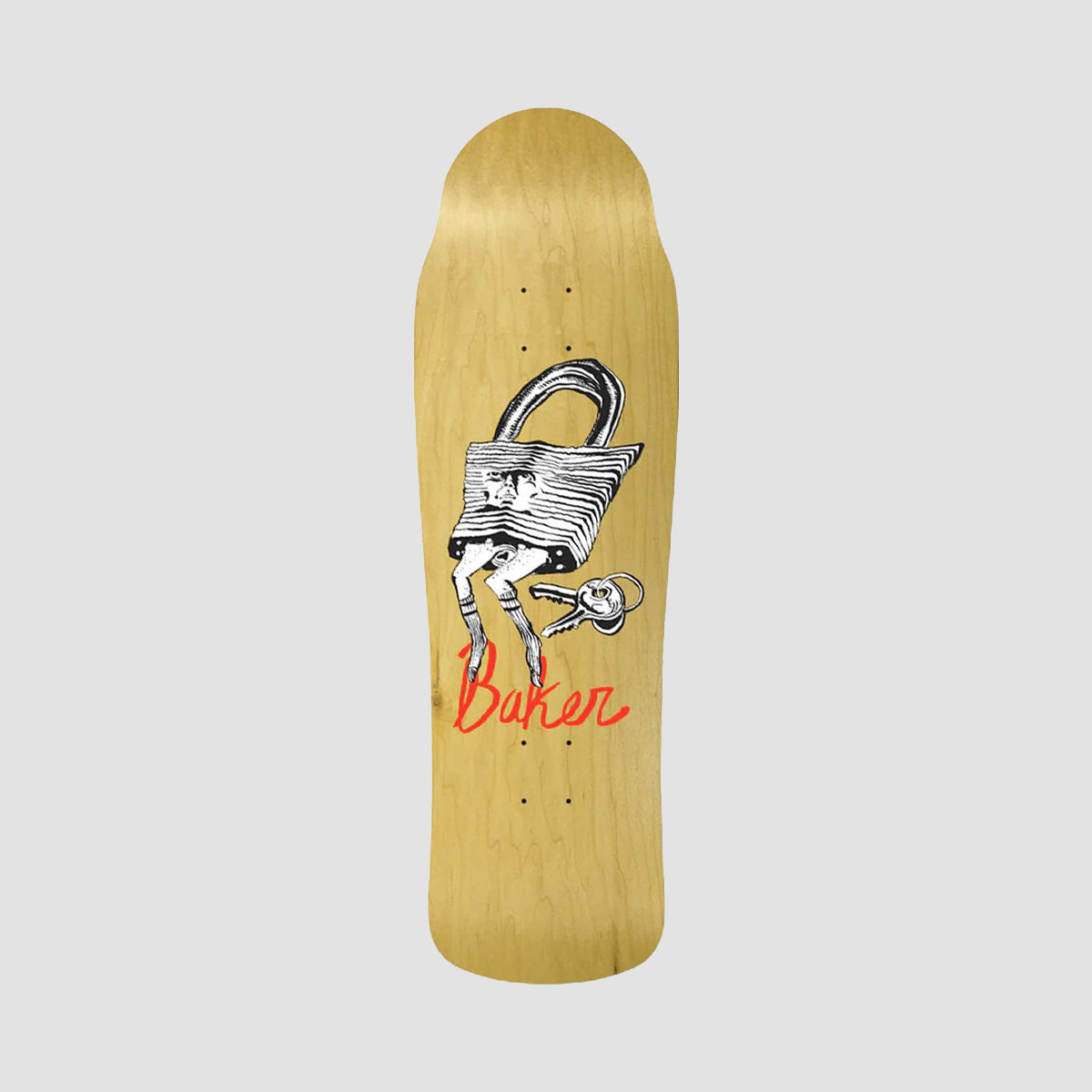 Baker Riley Hawk Big Bodies Shaped Skateboard Deck Natural - 9.5"