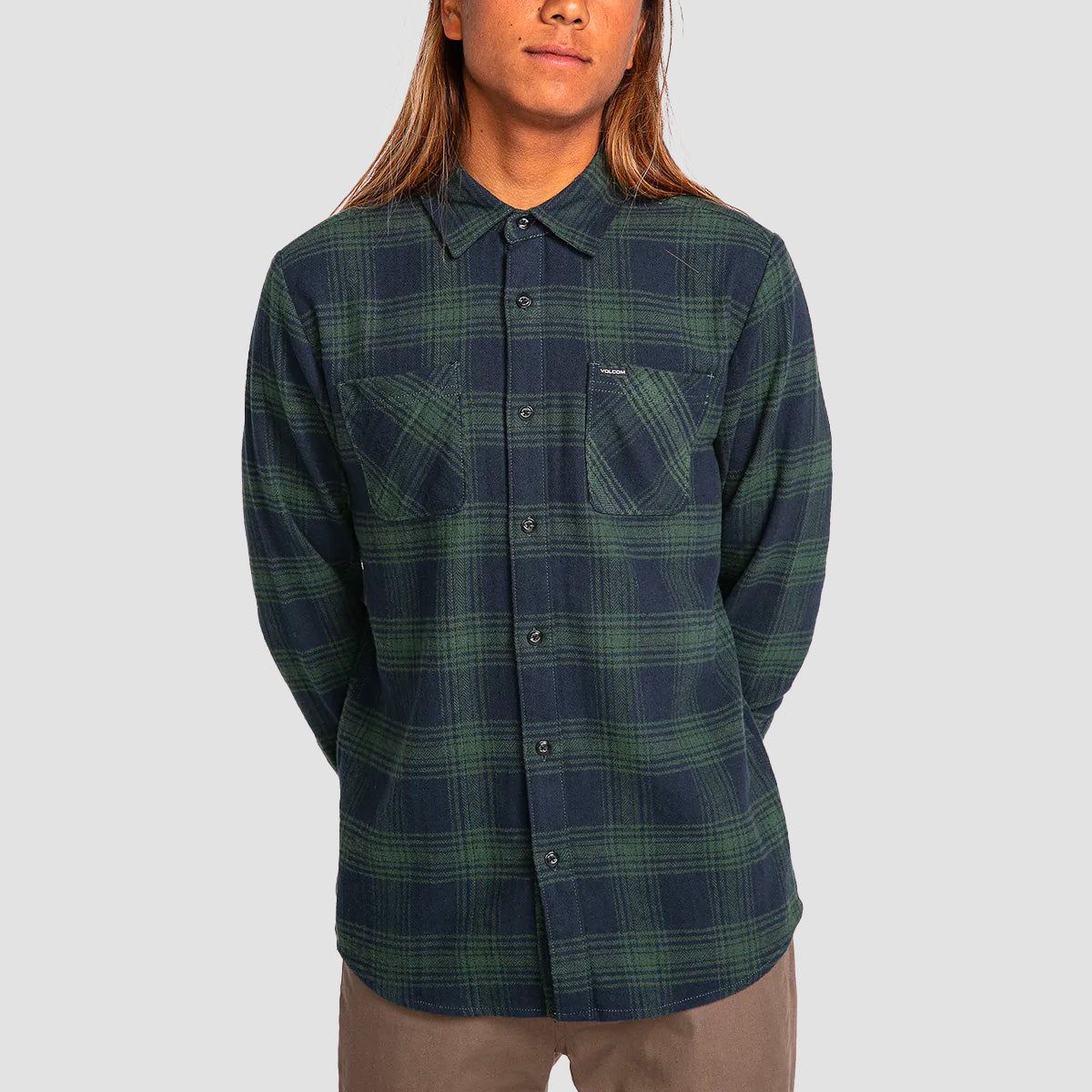Volcom Tone Stone Longsleeve Shirt Cedar Green