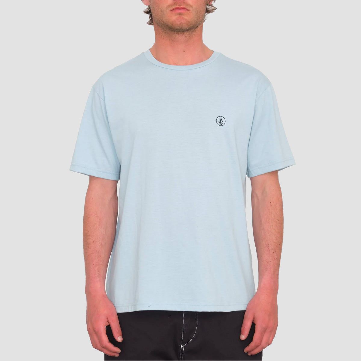 Volcom Circle Blanks T-Shirt Heather Celestial Blue