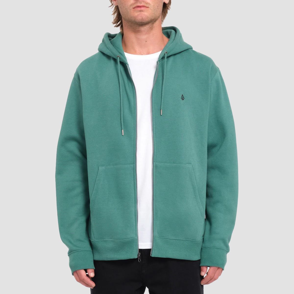 Volcom Single Stone Zip Hoodie Sea Green