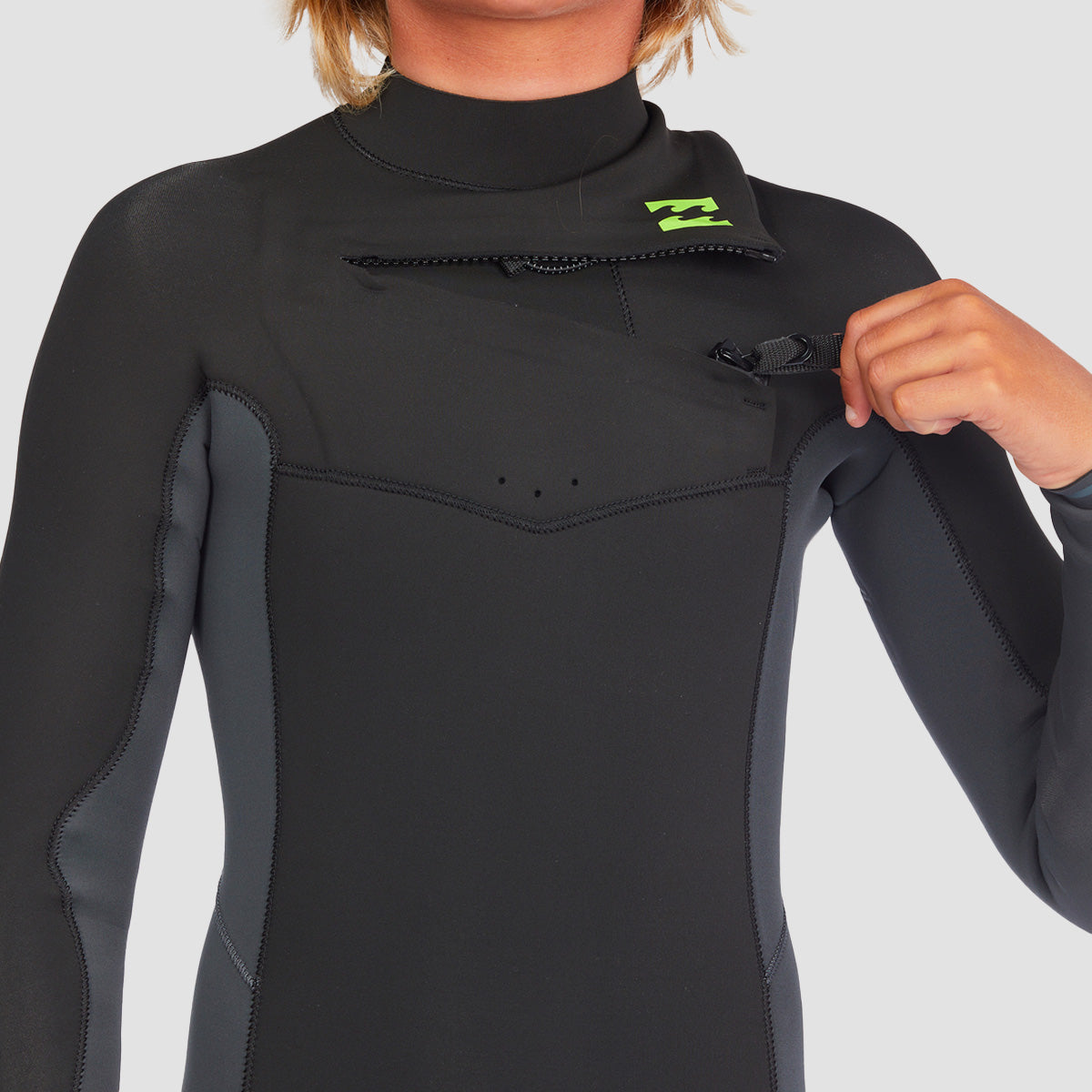 Billabong Absolute 4/3mm Chest Zip Wetsuit Stealth - Kids