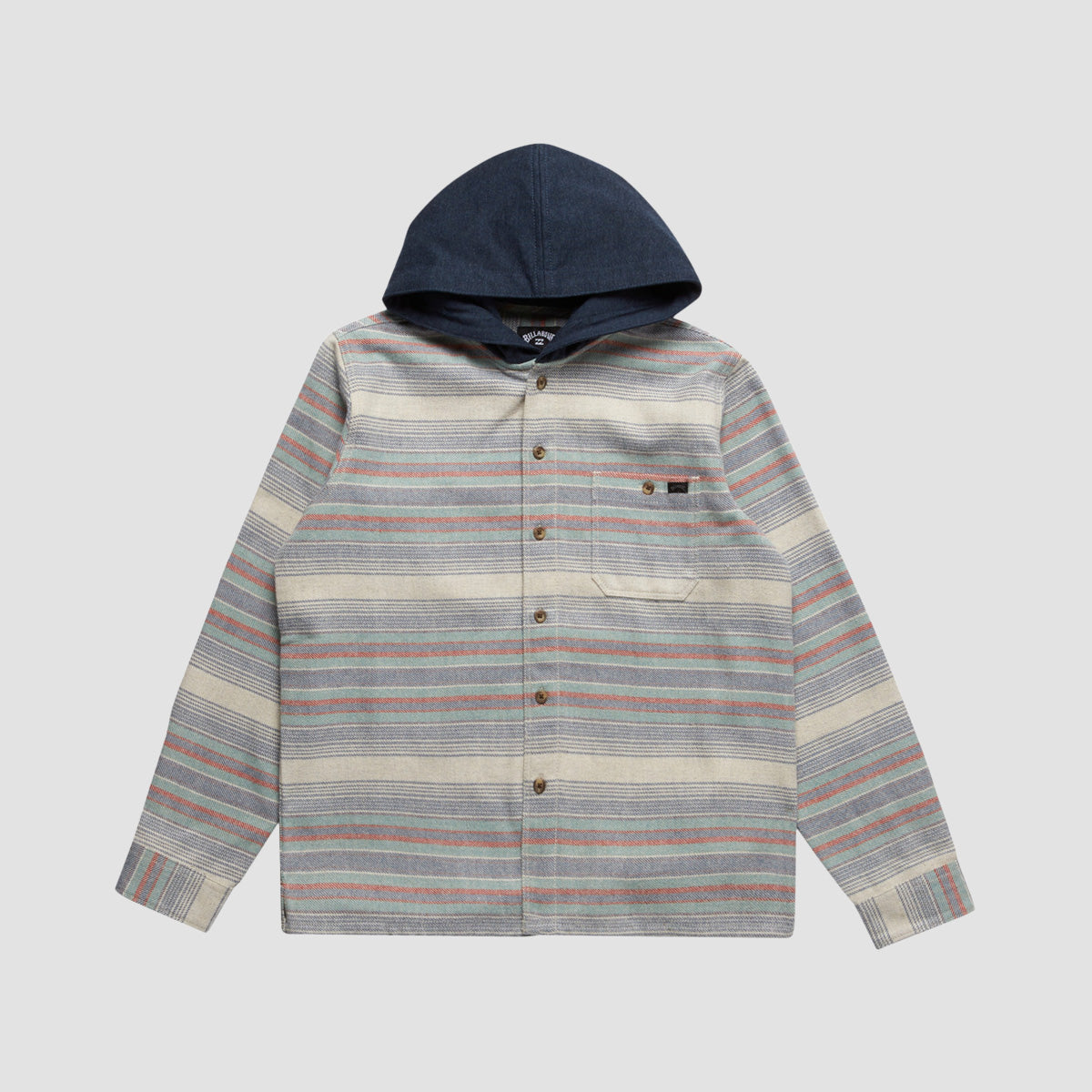 Billabong Baja Longsleeve Hooded Shirt Slate Blue - Kids