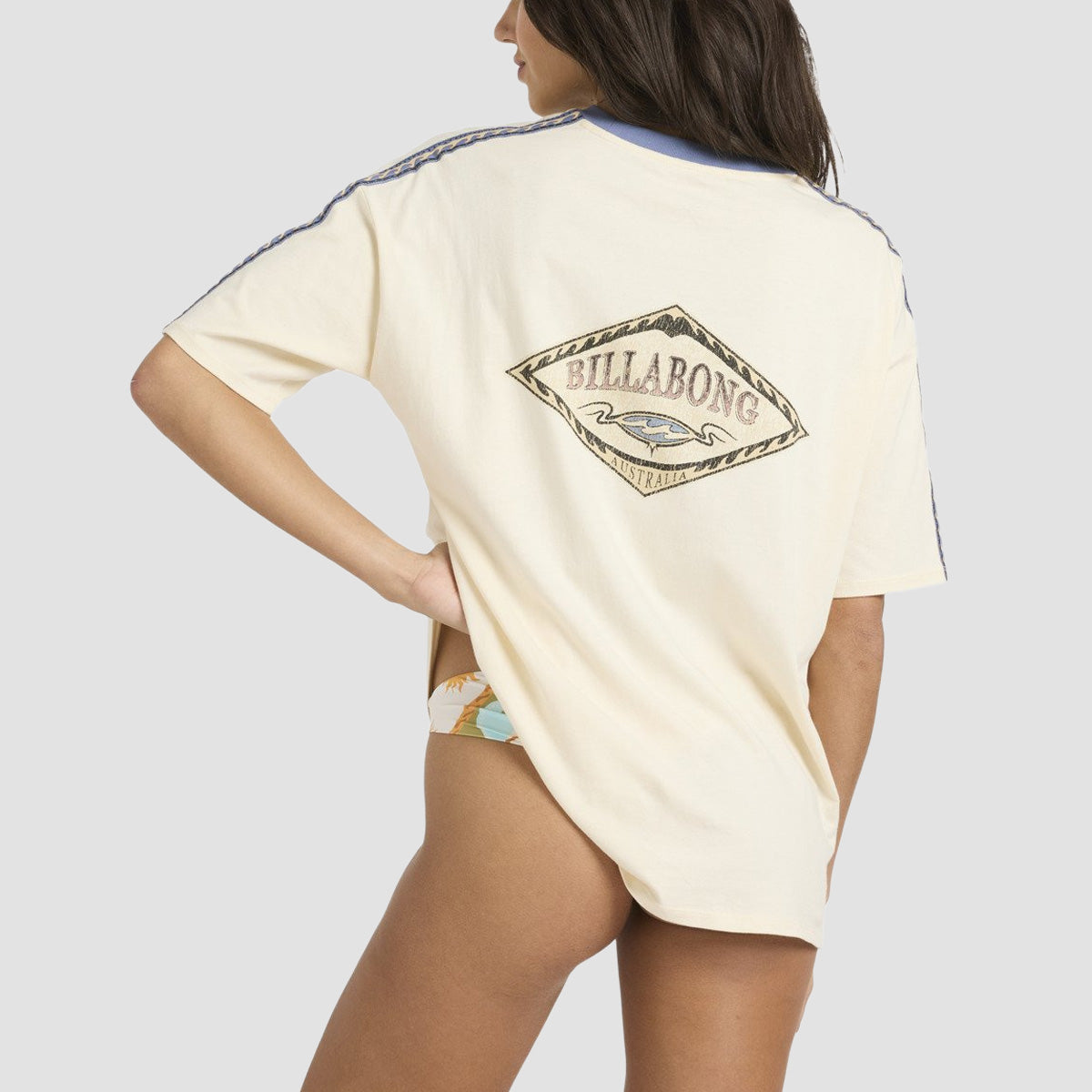 Billabong Barrels Oversized T-Shirt White Cap - Womens