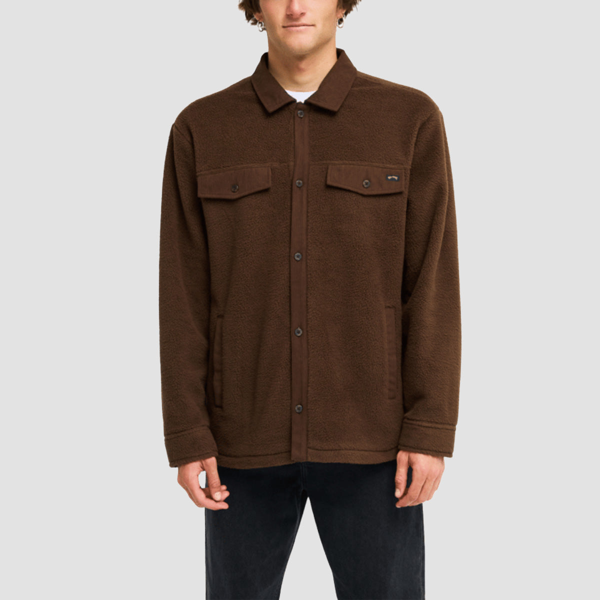 Billabong Fairbanks Fleece Overshirt Longsleeve Shirt Dark Cedar