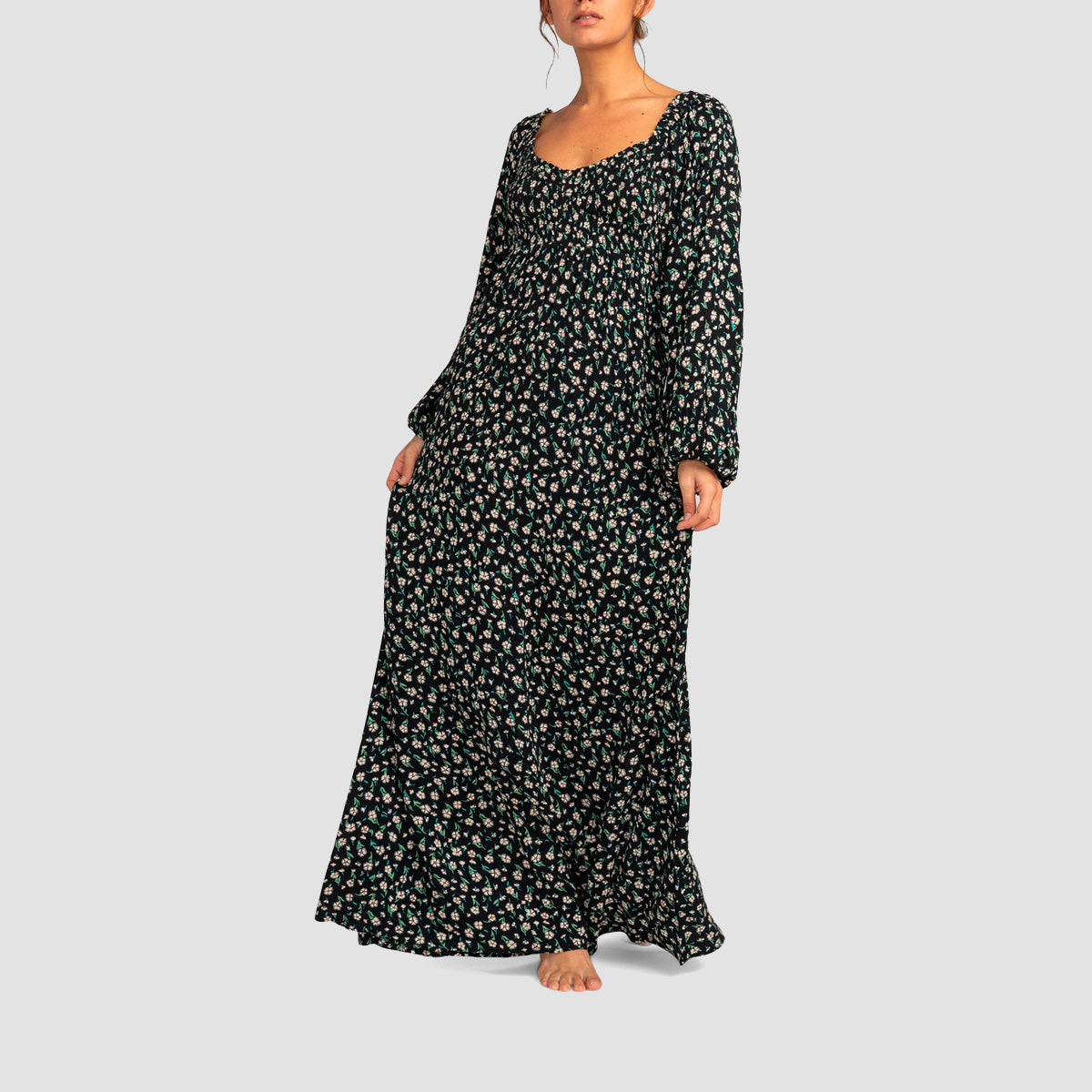 Billabong Love Island Maxi Dress Off Black - Womens