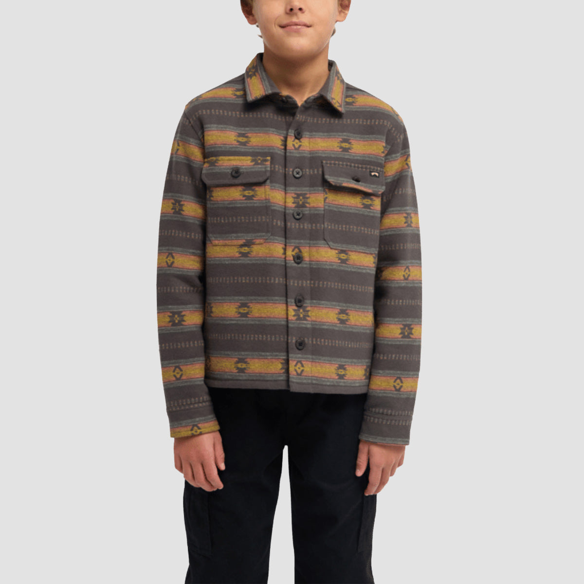 Billabong Offshore Lined Overshirt Longsleeve Shirt Raven - Kids