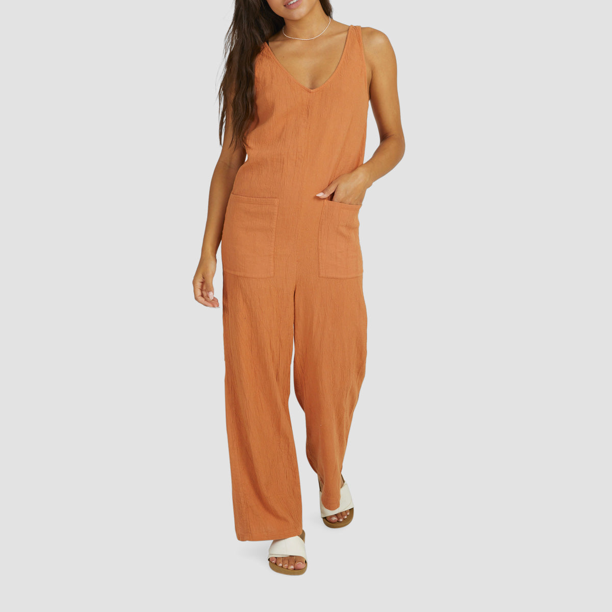 Billabong Rest Easy Jumpsuit Toffee - Womens