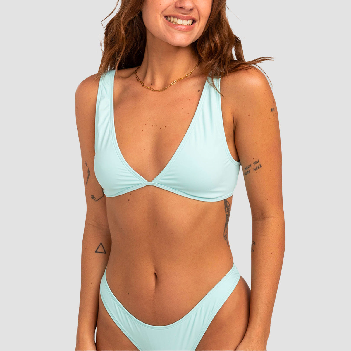 Billabong Sol Searcher Ava Tank Bikini Top Lit Skies - Womens
