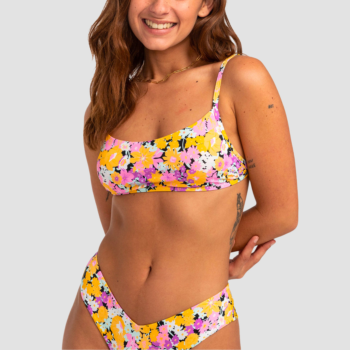 Billabong Sol Searcher Bralette Bikini Top Flowers - Womens