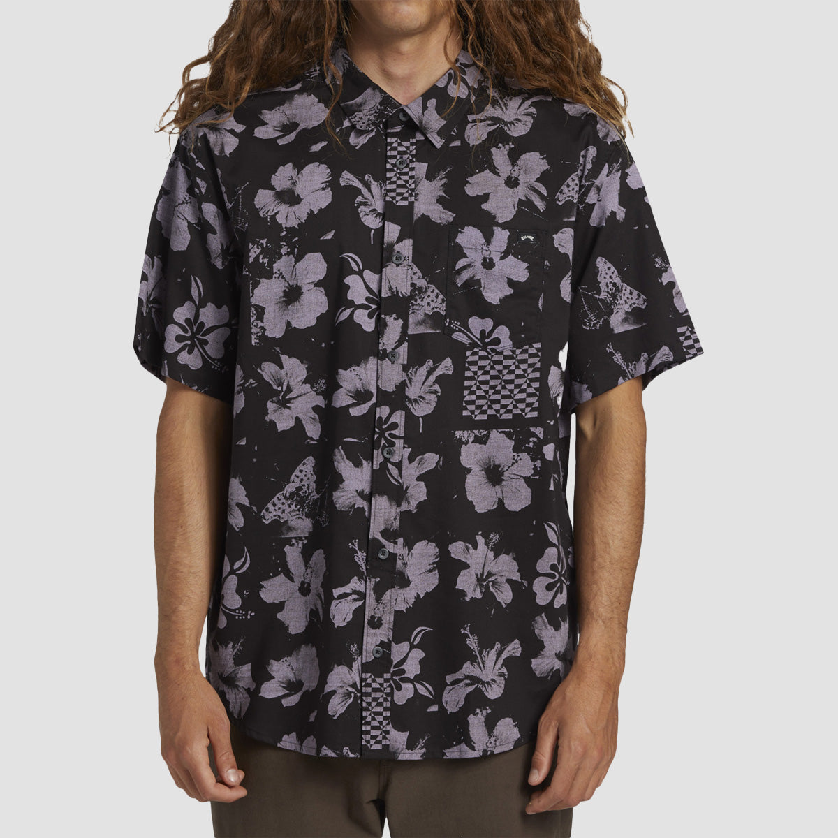 Billabong Sundays Short Sleeve Shirt Purple Ash