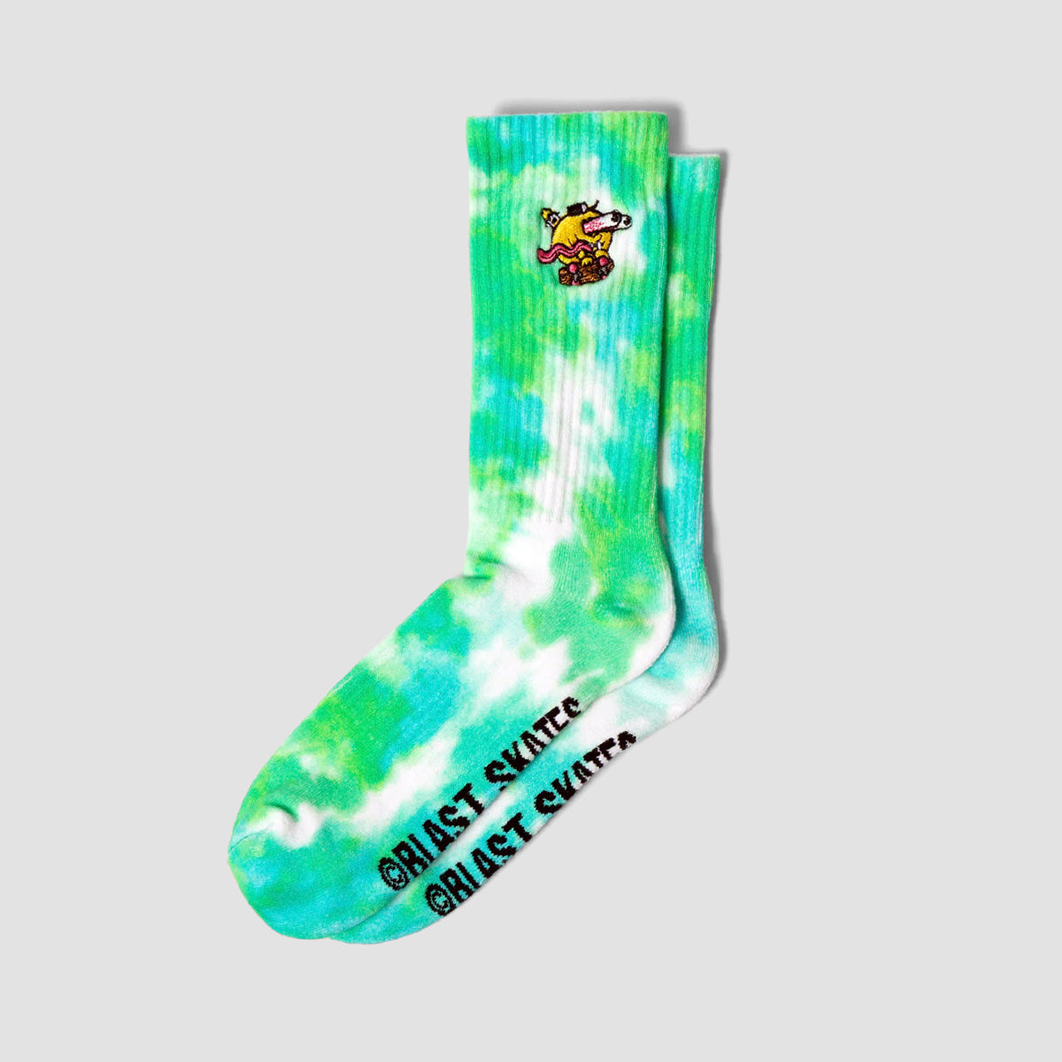 Blast Skates Embroidered Acid Blaster Socks Tie Dye