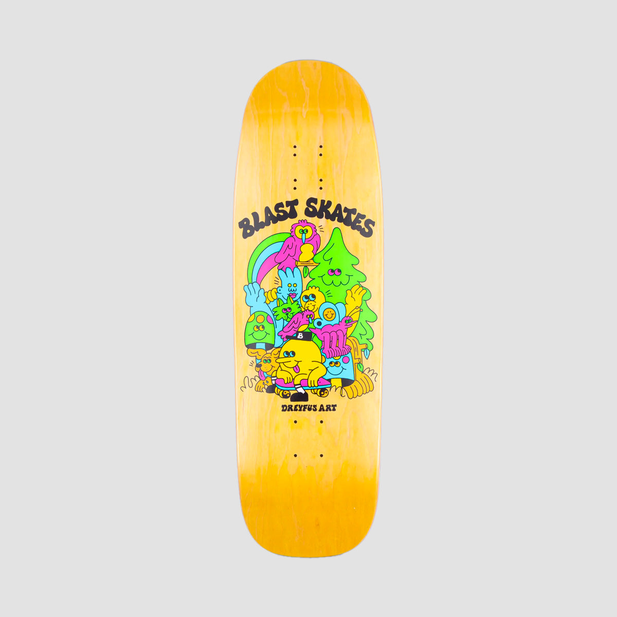 Blast Skates Project 9 Dreyfus Art Custom Shape Skateboard Deck - 9.5"