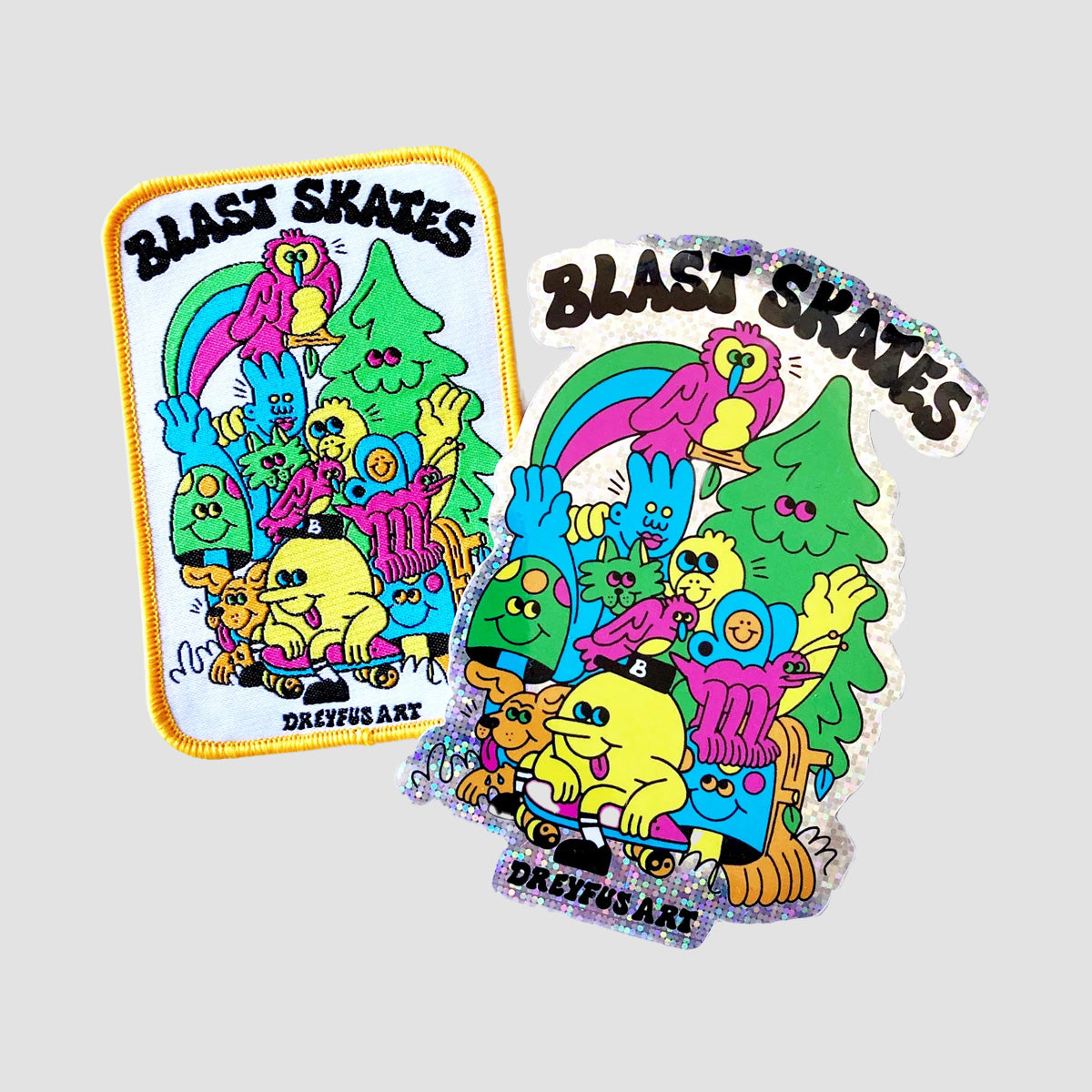 Blast Skates Project 9 Dreyfus Art Patch & Sticker Set