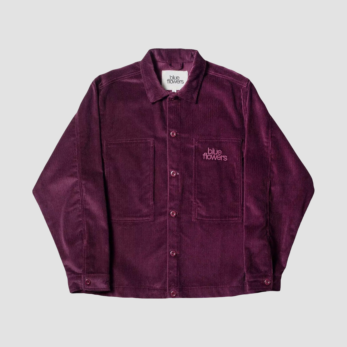 Blue Flowers Guernica Longsleeve Shirt Burgundy