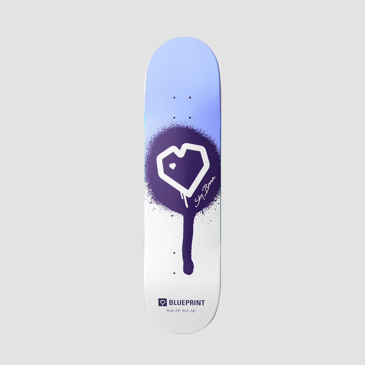 Blueprint X Sky Brown X MLSL Collab Guest Skateboard Deck Purple - 8''