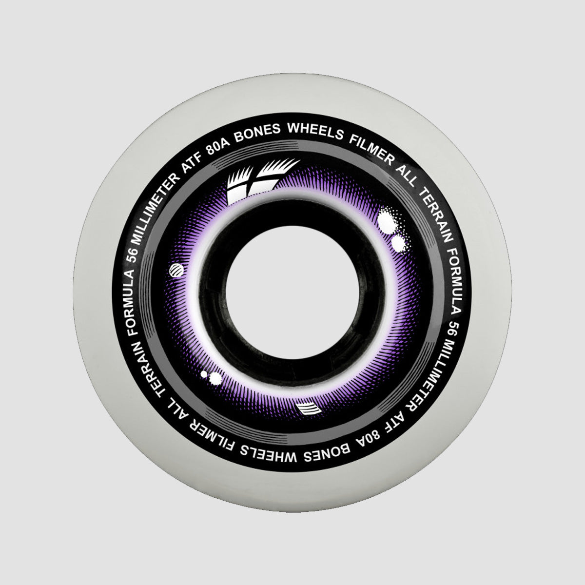 Bones Filmers 80A ATF Skateboard Wheels White 60mm