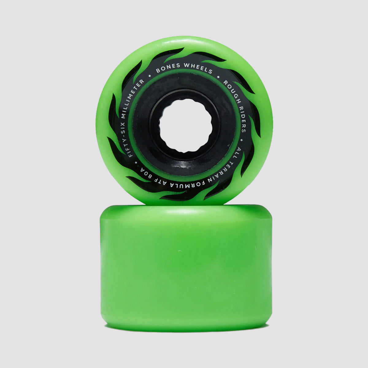 Bones Rough Riders Eternal Flame 80A ATF Skateboard Wheels Green 56mm