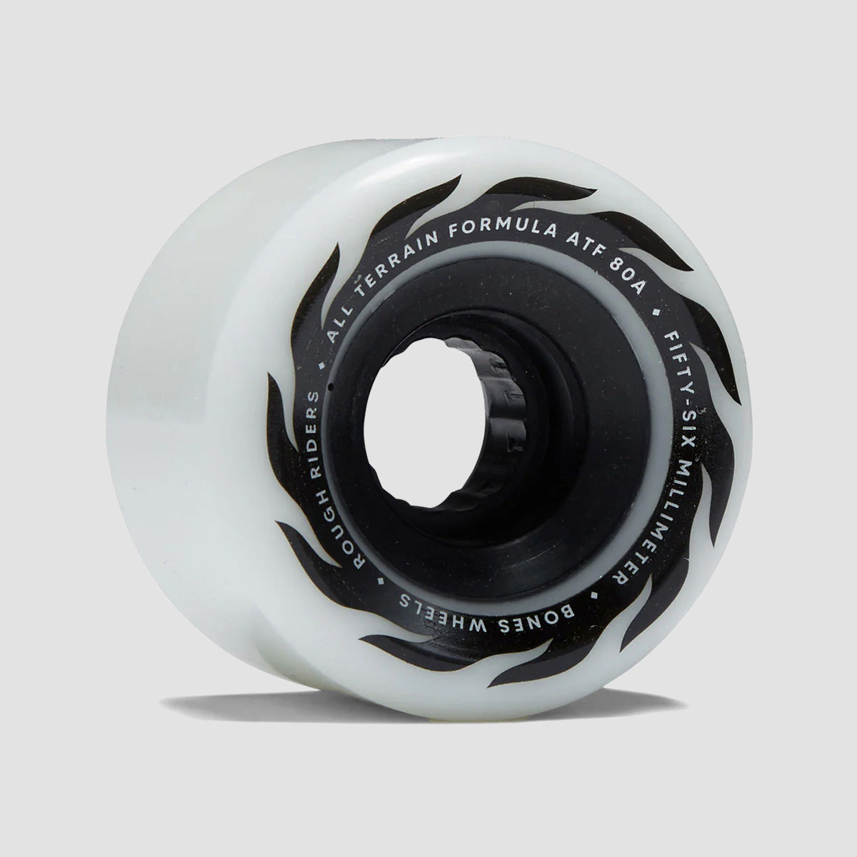 Bones Rough Riders Eternal Flame 80A ATF Skateboard Wheels White 56mm