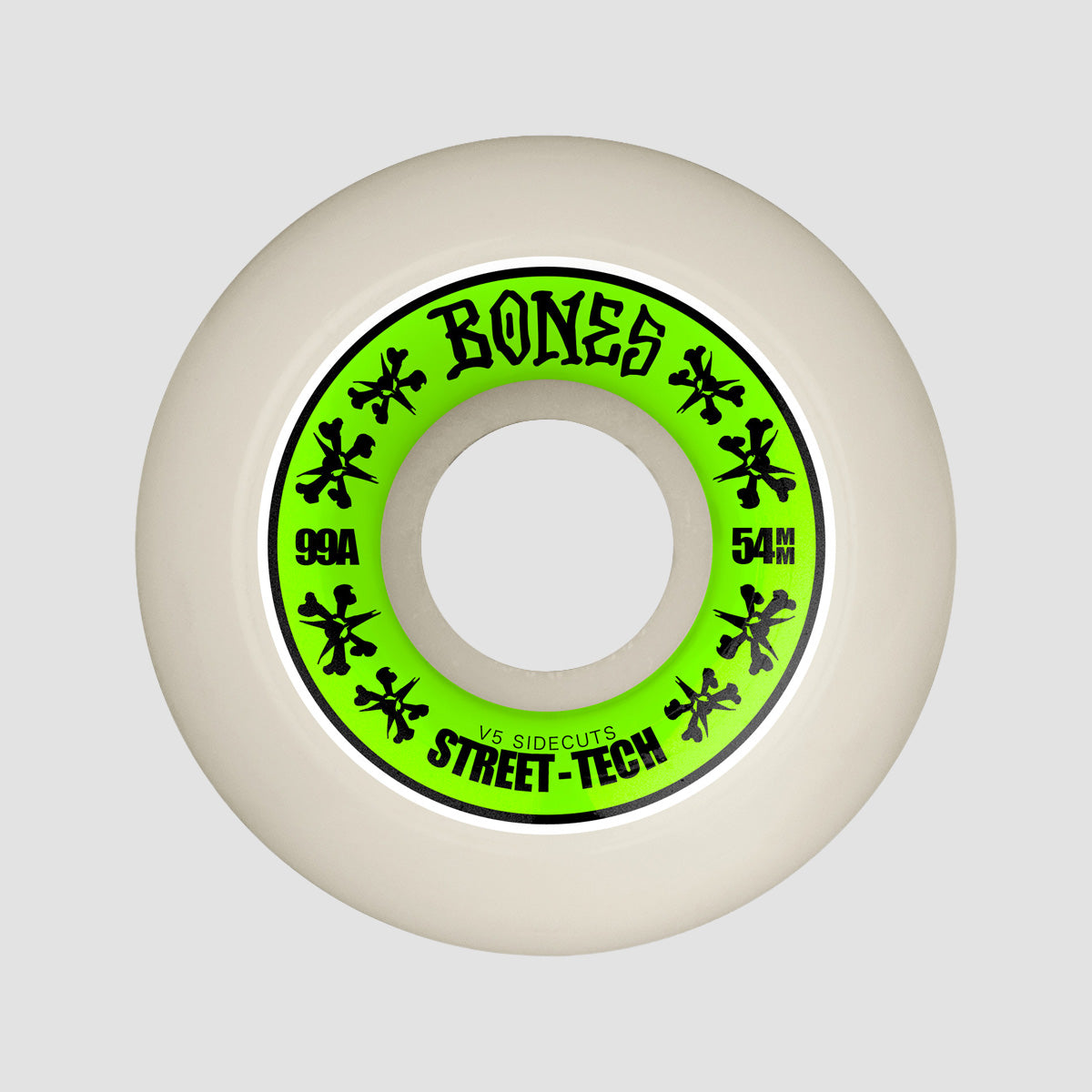 Bones STF V5 Sidecut 99A Skateboard Wheels White 54mm