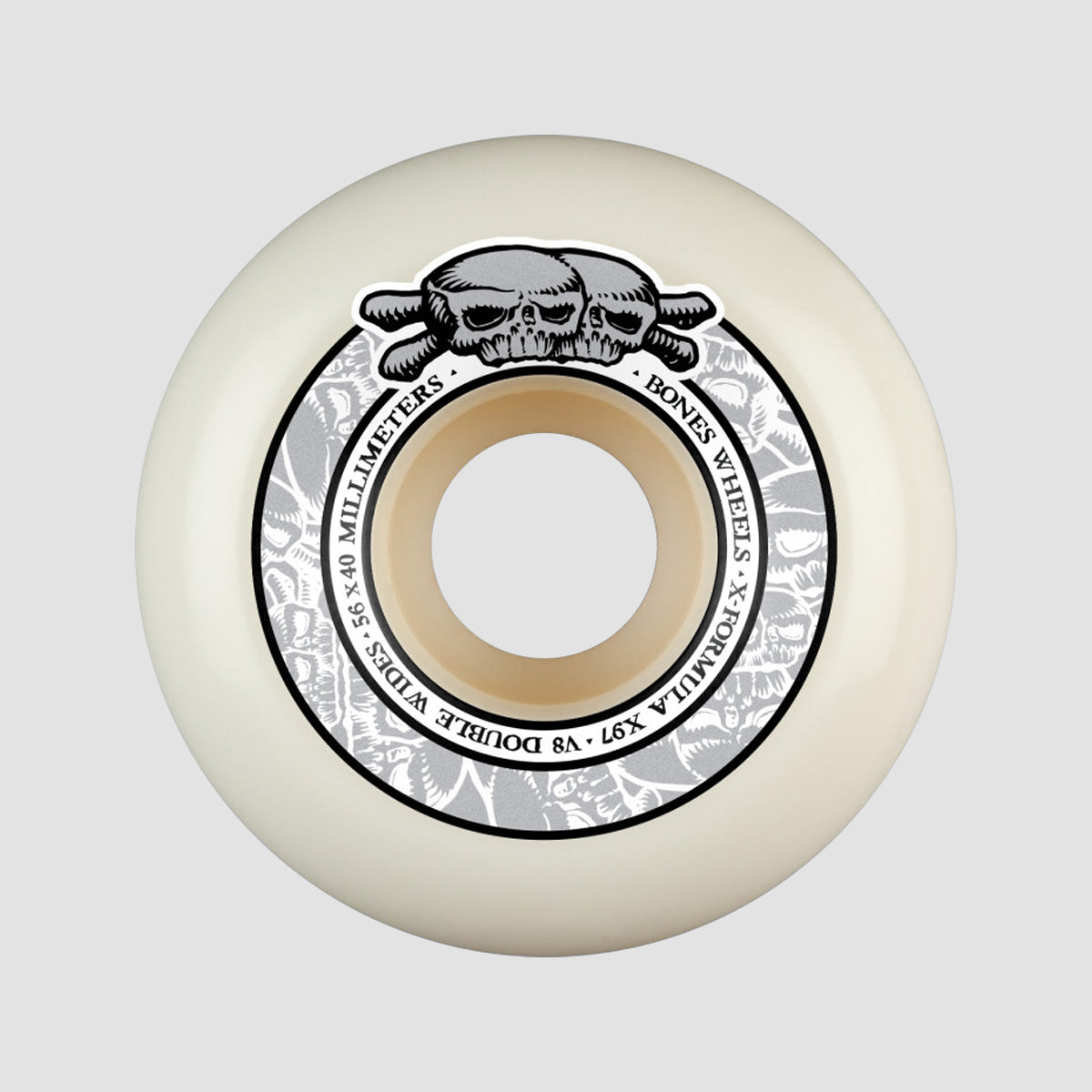 Bones X-Formula Double Wides V8 97A Skateboard Wheels Natural 56mm