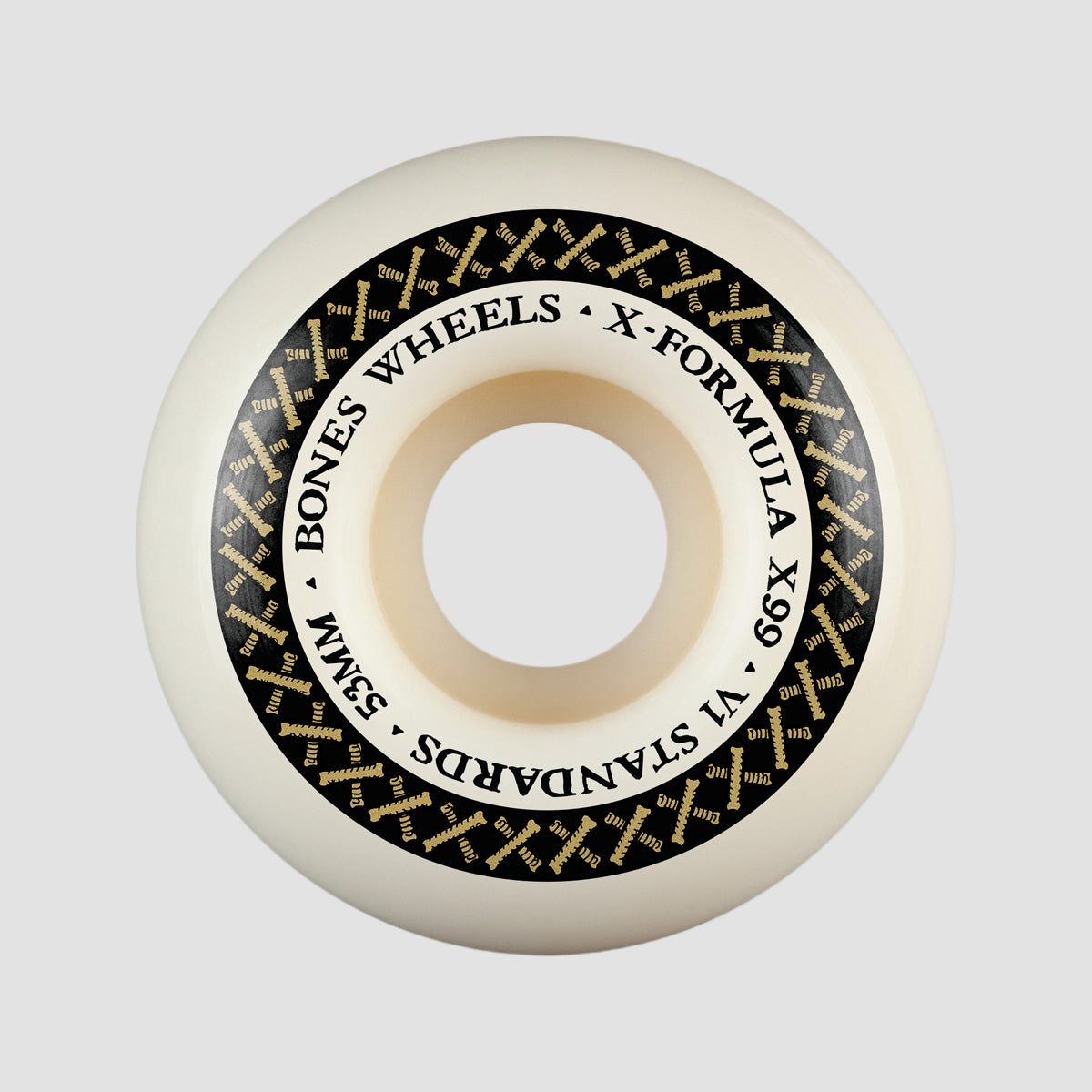 Bones X-Formula V1 Standard 99A Skateboard Wheels White 53mm