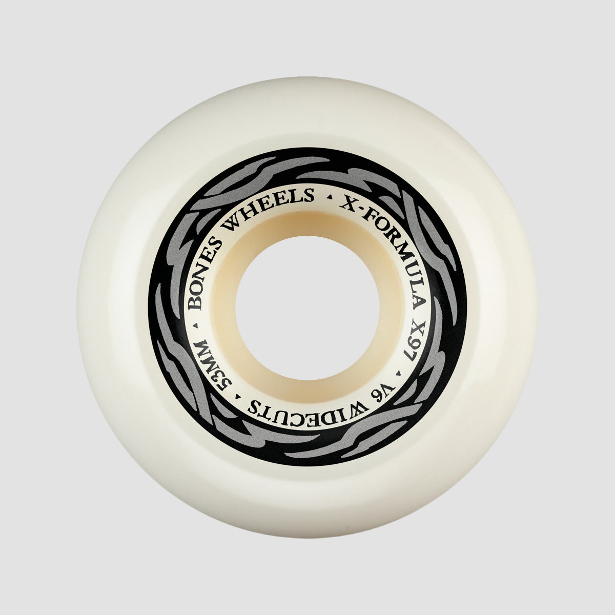 Bones X-Formula V6 Widecut 97A Skateboard Wheels White 53mm