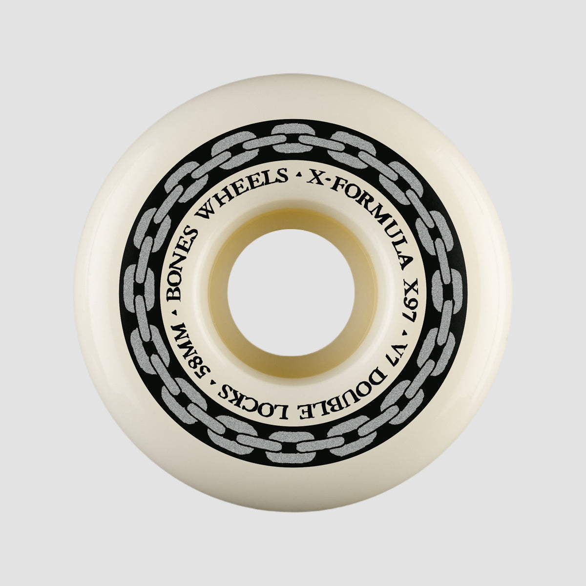 Bones X-Formula V7 Double Lock 97A Skateboard Wheels Natural 58mm