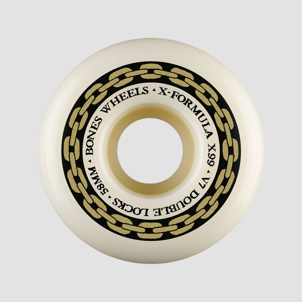 Bones X-Formula V7 Double Lock 99A Skateboard Wheels Natural 58mm