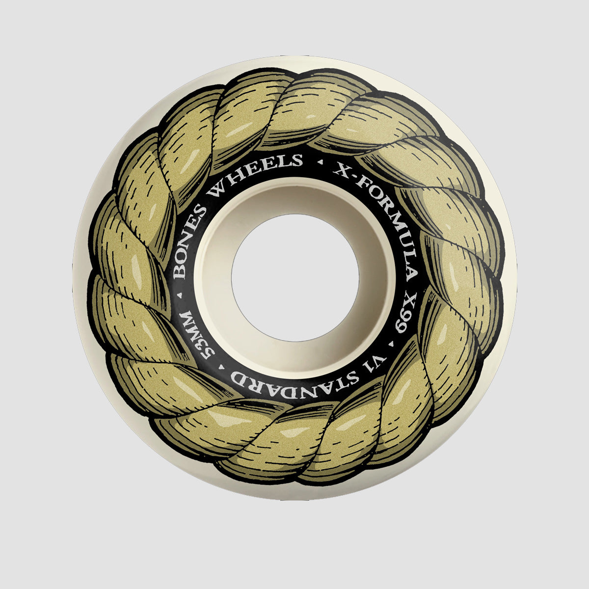 Bones X-Formula XF Standard V1 99A Skateboard Wheels White 53mm