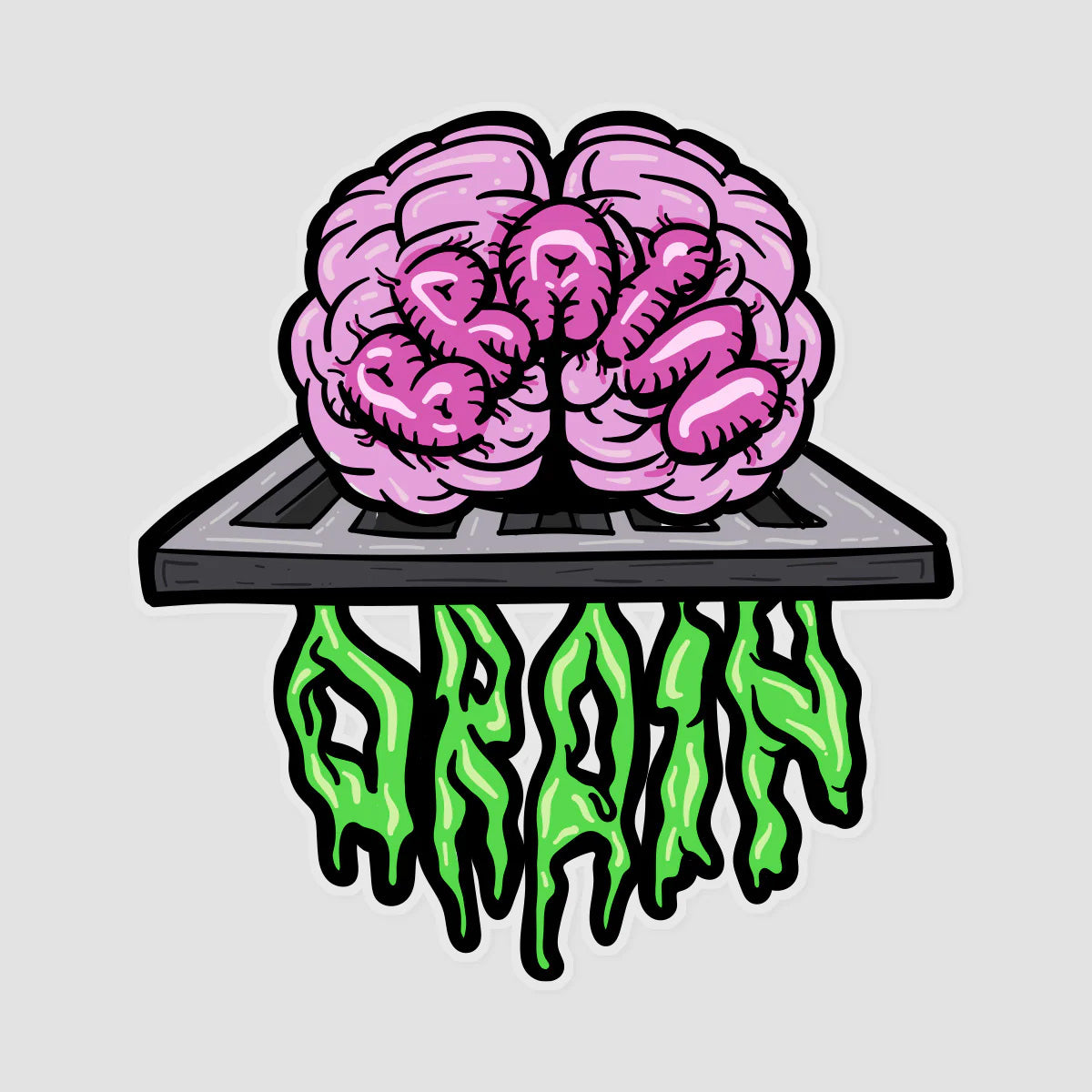 Brain Drain Big Logo Sticker 195x100mm