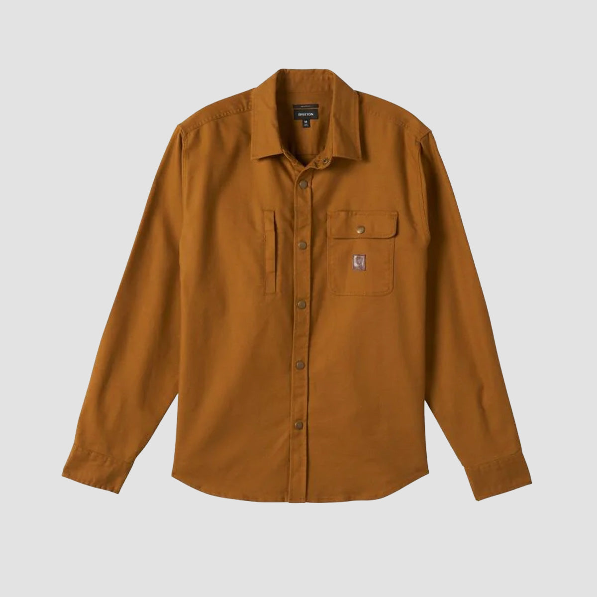 Brixton Builders Stretch Longsleeve Overshirt Golden Brown