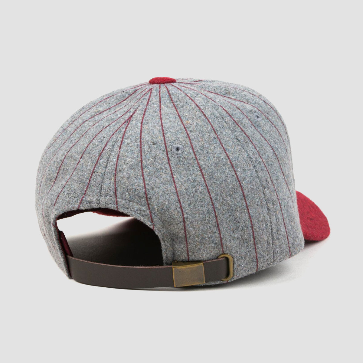 Brixton Burt MP Cap Light Heather Grey/Burgundy