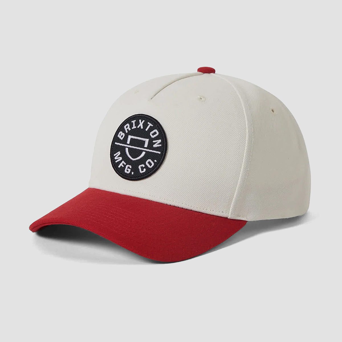 Brixton Crest C MP Snapback Cap Off White/Adrenaline Rush