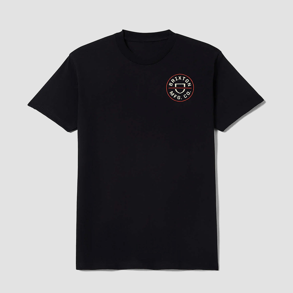 Brixton Crest II T-Shirt Black/Ivory/Brick Red