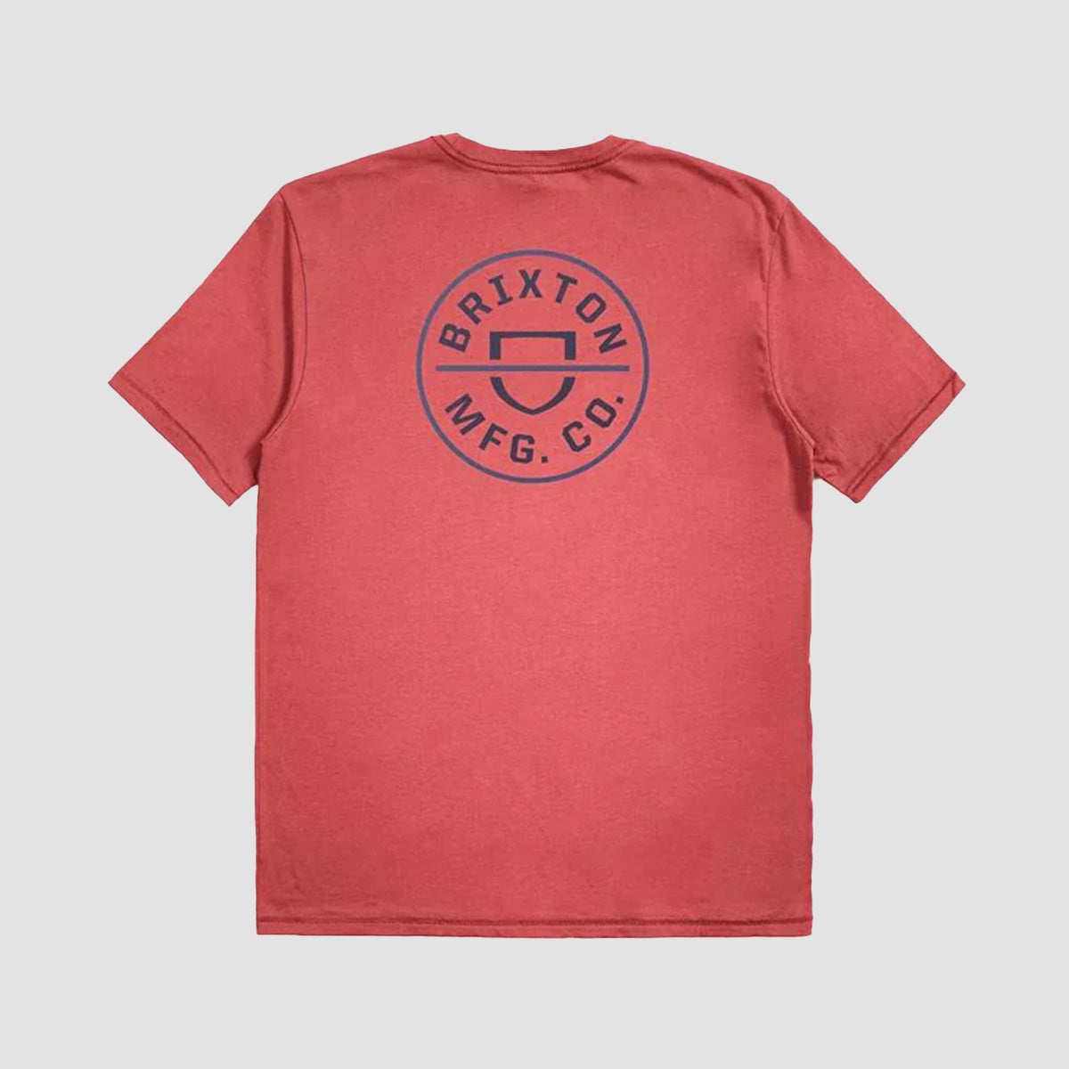 Brixton Crest II T-Shirt Dusty Cedar/Washed Navy/Pacific Blue