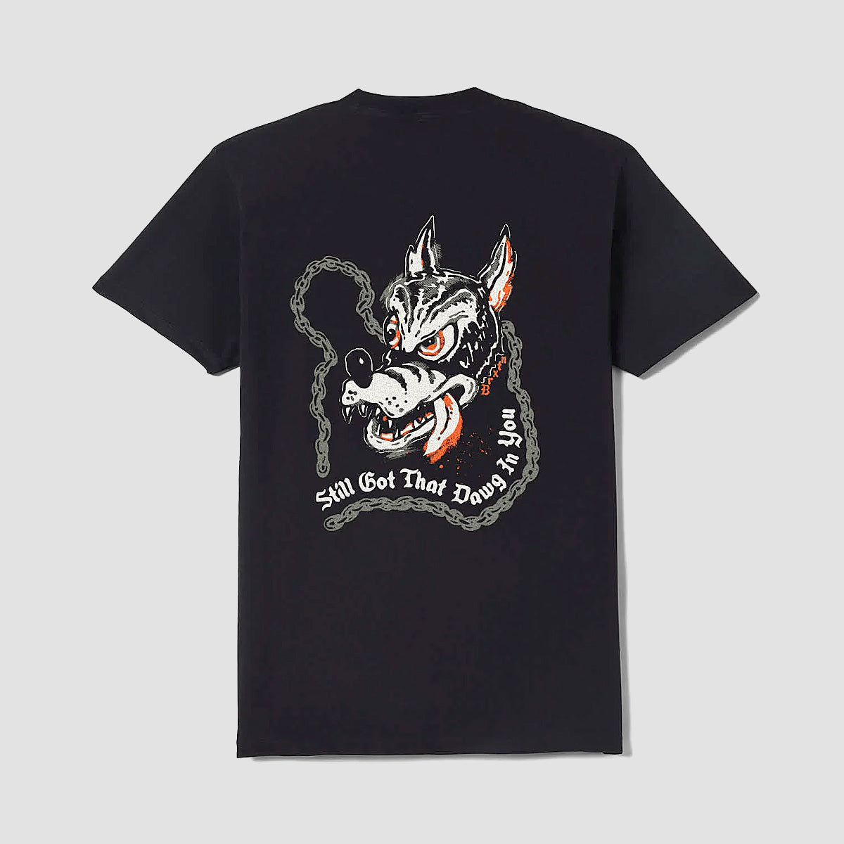 Brixton Dawg T-Shirt Black Worn Wash