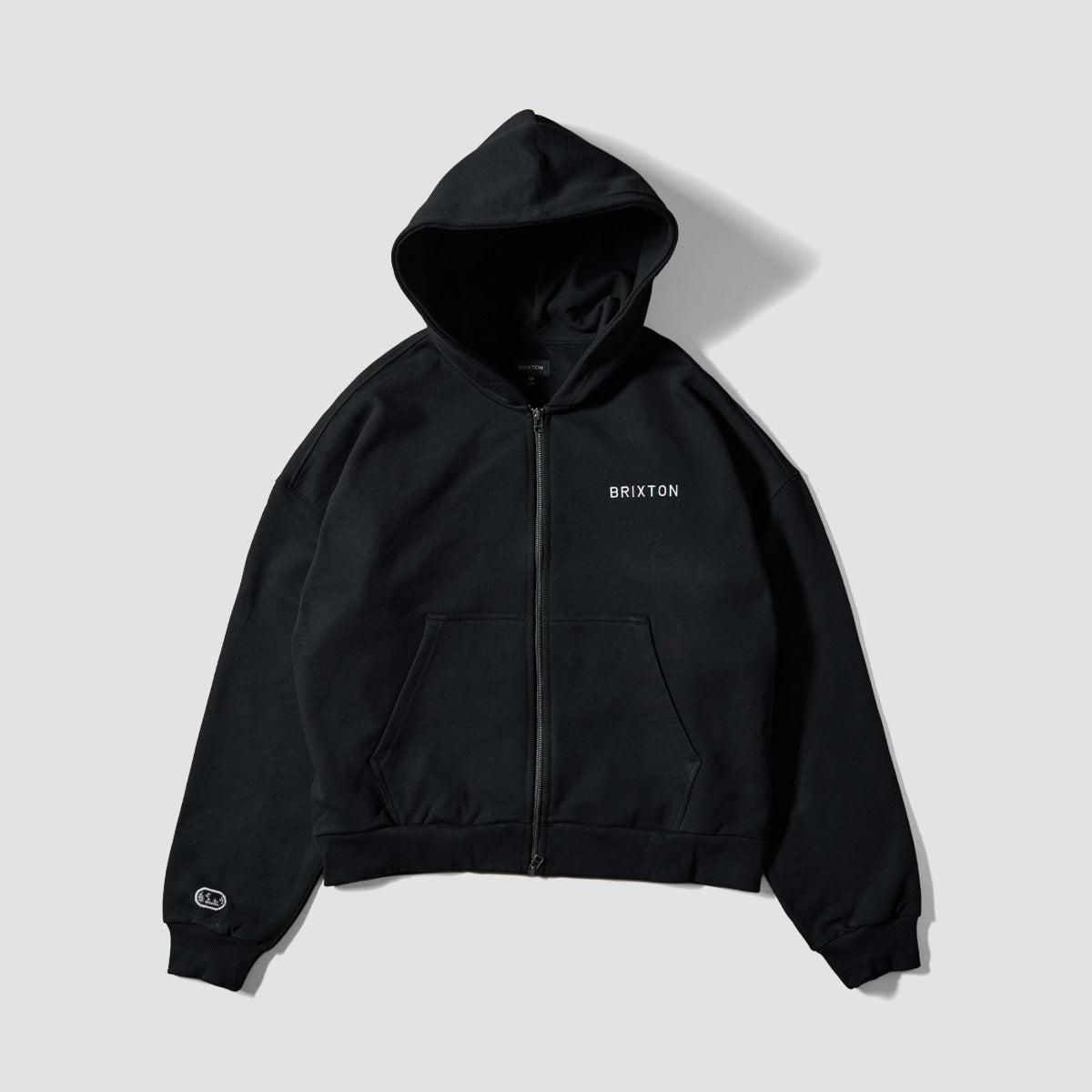 Brixton Embroidered HW Zip Hoodie Black