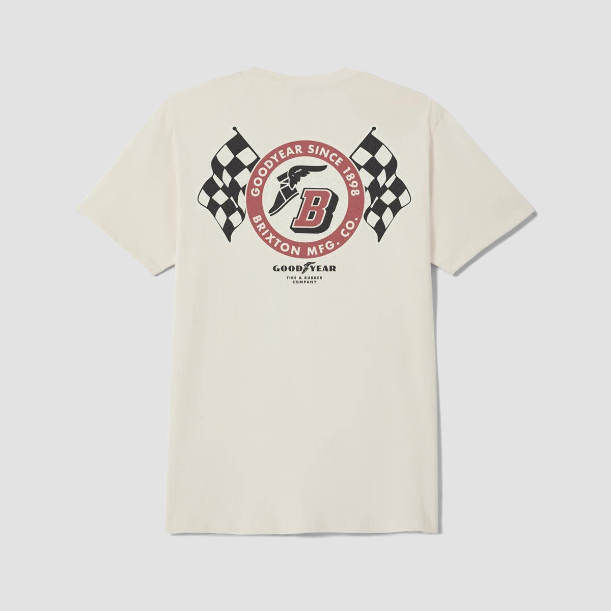 Brixton Goodyear Speedway T-Shirt Cream
