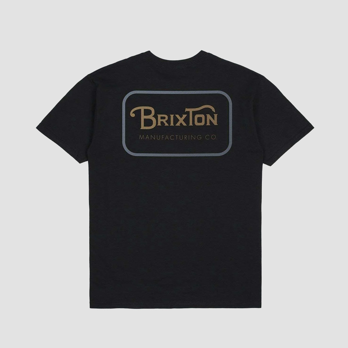 Brixton Grade T-Shirt Black/Tobacco Brown/Blue Mirage