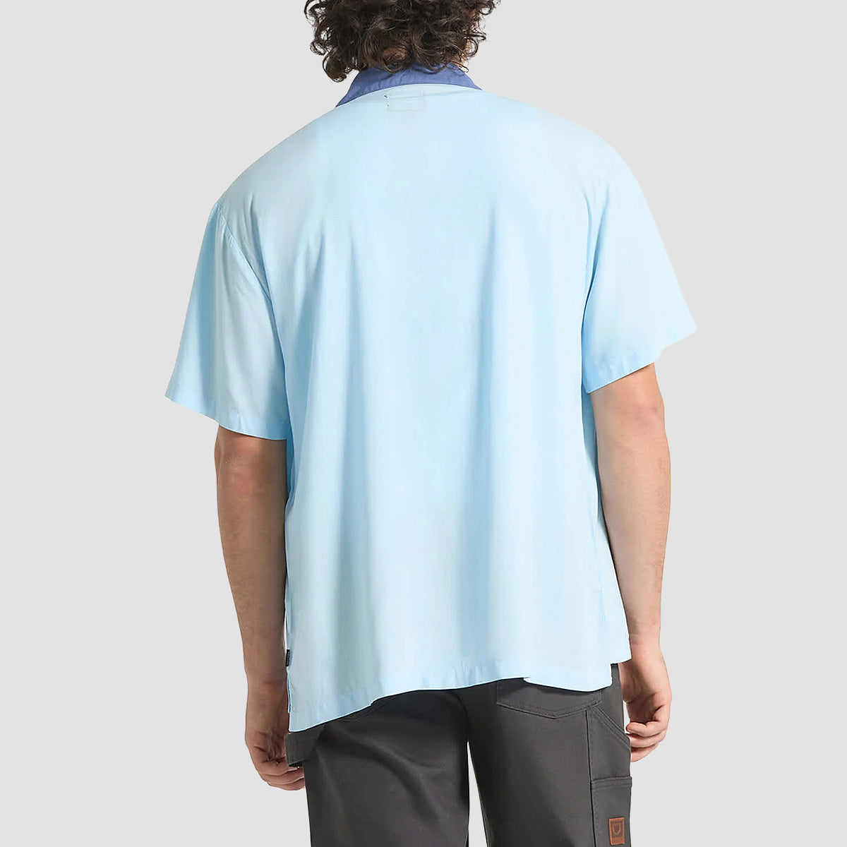 Brixton Lafayette Short Sleeve Shirt Blue Aura