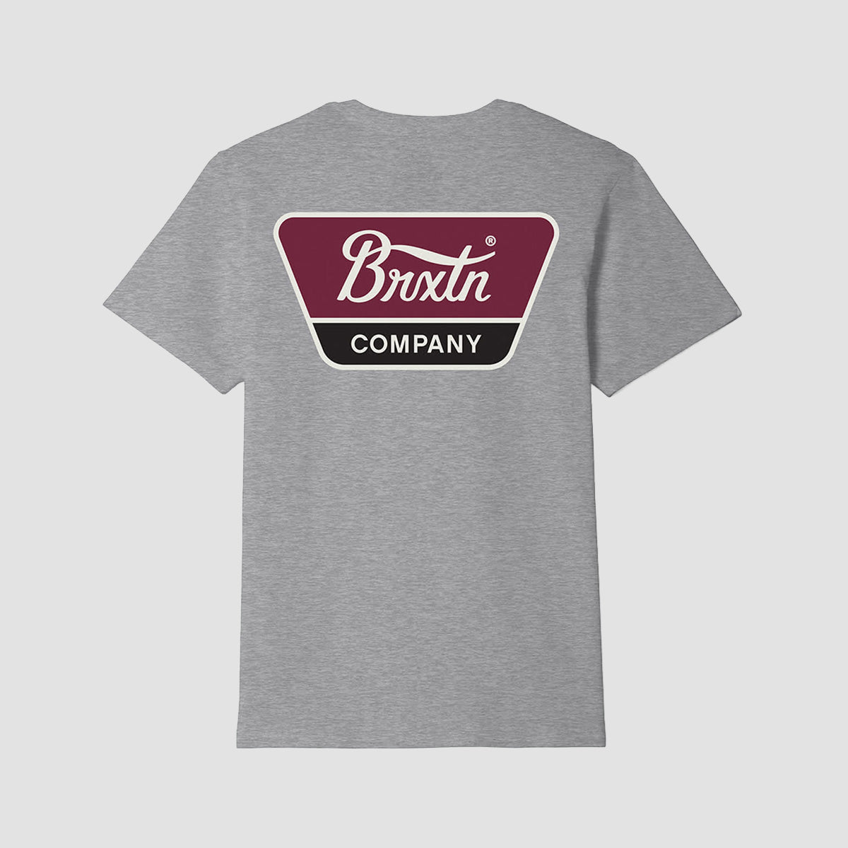 Brixton Linwood T-Shirt Heather/Off White/Red Mahogany