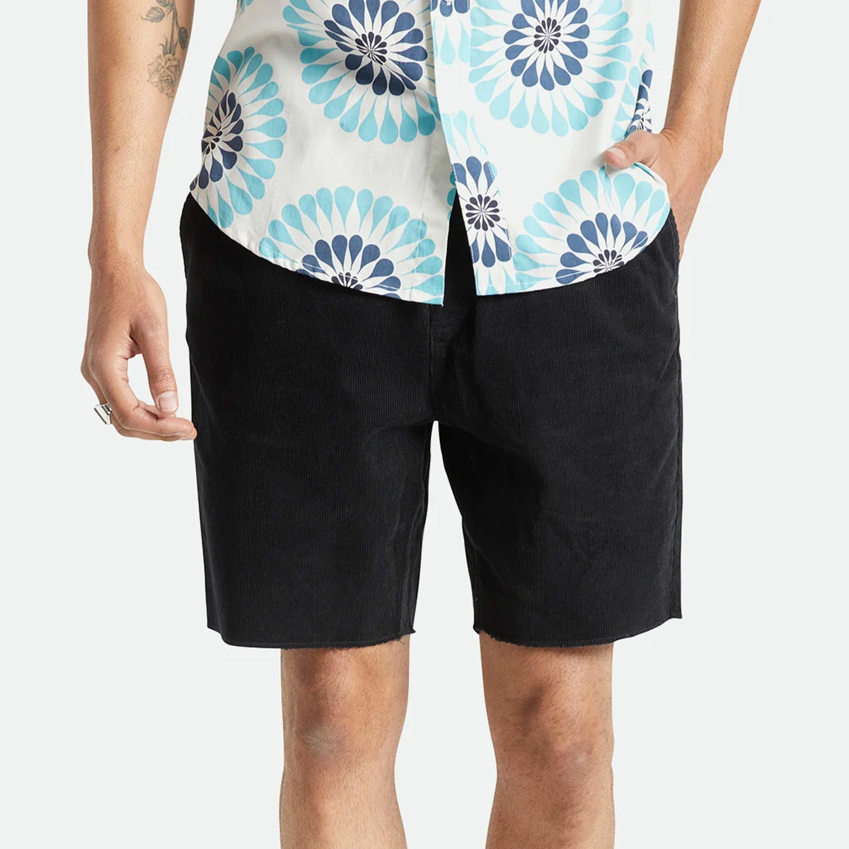 Brixton Madrid II Corduroy Shorts Black Cord